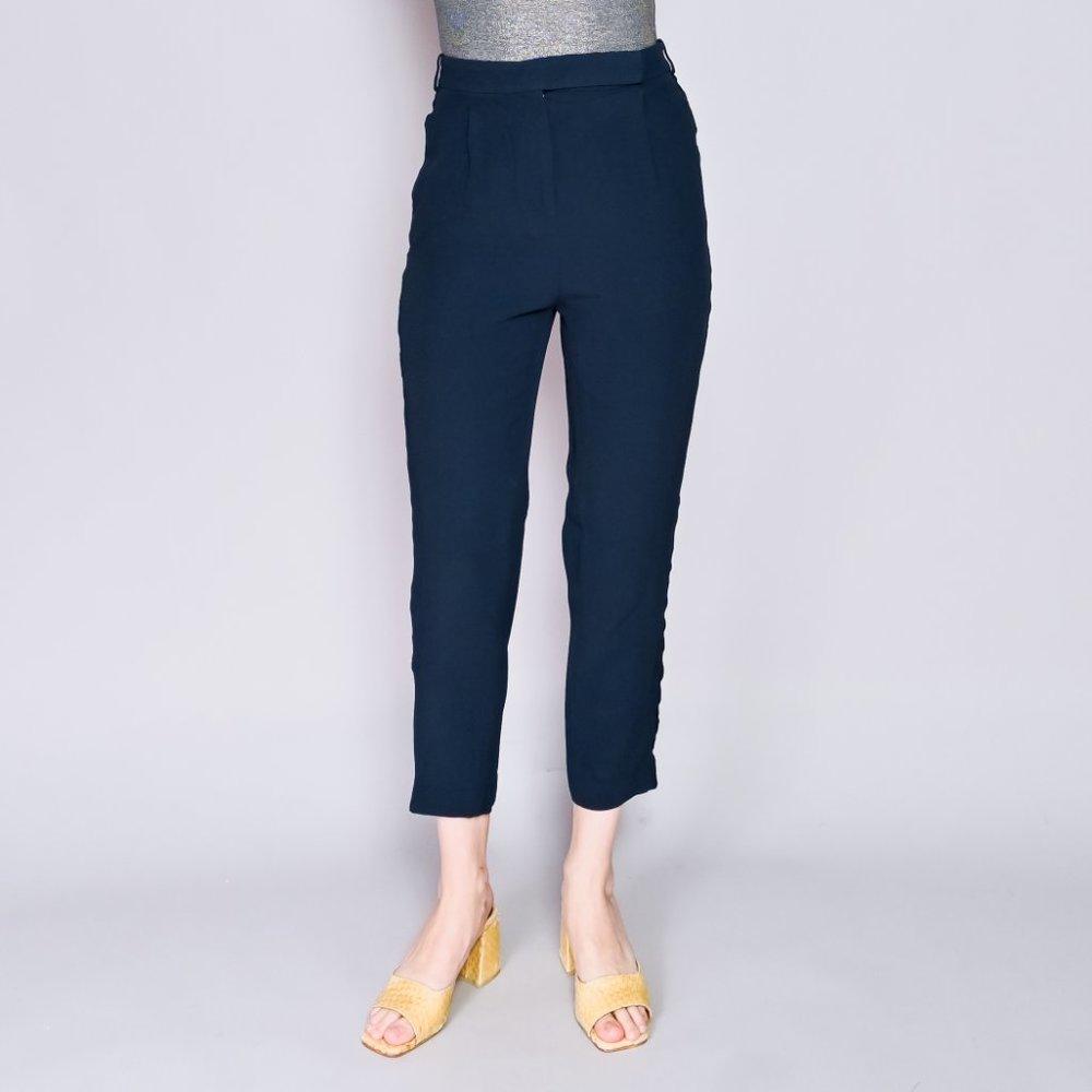 GOLDEN GOOSE Dark Blue Embroidered Trousers - Picture 6 of 6